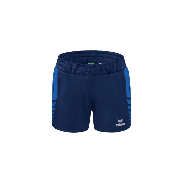 Erima Sporthose Short Six Wings Worker (100% Polyester) kurz royalblau/navyblau Damen
